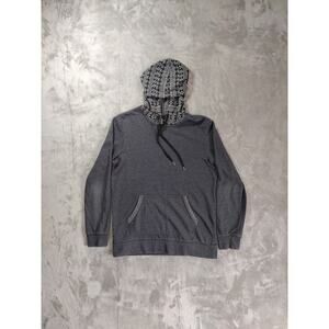 PACSUN Hoodie Mens M Gray Aztec Geometric Pullover Hooded Sweatshirt Casual